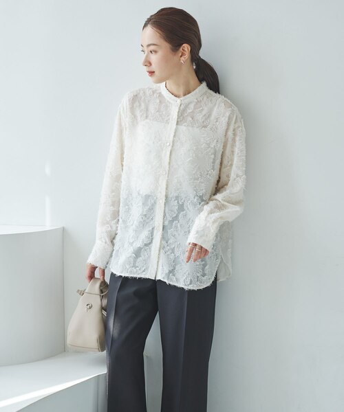 カットジャガードバンドカラーシャツ｜アーバンリサーチの通販｜&mall