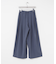 ストレッチタックギャザーワイドパンツ