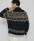 ジャガードジップアップニット