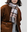 ウールカシミヤチェックワイドマフラー