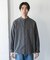 防シワ起毛ネルバンドカラーシャツ