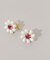 カラービーズフラワーイヤリング