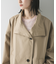 スタンドカラーミドル丈トレンチコート