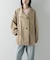 スタンドカラーミドル丈トレンチコート