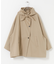 スタンドカラーミドル丈トレンチコート