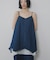 メッシュレイヤードデニムキャミワンピース