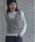 スムースタッチテレコリブクルーネックプルオーバー