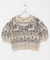 ジャガードハーフスリーブニット