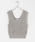 メランジテープヤーンUネックニットベスト