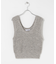 メランジテープヤーンUネックニットベスト
