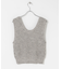 メランジテープヤーンUネックニットベスト