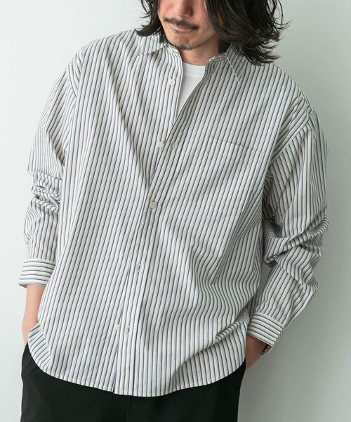 ストライプレギュラーカラーシャツ｜アーバンリサーチの通販｜&mall