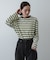 ベロアボーダーTシャツ