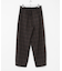 チェックバレルレッグワイドパンツ
