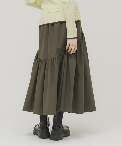 個性的✴︎ピーディーエム pdm ⭐︎ スカート　カーキ ボリュームミディスカート｜アーバンリサーチの通販｜&mall（アンド