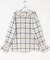 チェックフリルブラウス