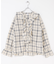 チェックフリルブラウス