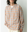 オンブレチェックロングスリーブシャツ