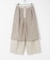 ラメリネンストライプワイドパンツ