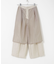ラメリネンストライプワイドパンツ