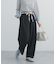 ウエストリボンカットカーブパンツ