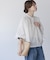 エアリーコットンタックボリュームブラウス