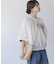 エアリーコットンタックボリュームブラウス