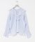 コットンボイルラッフルブラウス