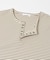 ボーダーヘンリーネックロングTシャツ