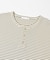 ボーダーヘンリーネックロングTシャツ