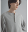 ワッフルヘンリーネックロングTシャツ