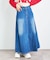ANNA SUI NYC　オーバードレープデニムロングスカート