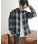 オンブレーチェックレギュラーカラーシャツ