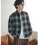 オンブレーチェックレギュラーカラーシャツ