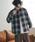 オンブレーチェックレギュラーカラーシャツ
