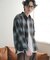 オンブレーチェックレギュラーカラーシャツ