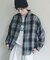 オンブレーチェックレギュラーカラーシャツ