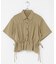 クロップドペプラムシャーリングシャツ
