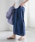 FORK&SPOON　綿麻デニムスカート