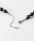 ステンレスブラックウッドビーズネックレス