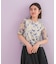 フラワー刺繍セミシアーブラウス