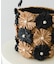 フラワーモチーフ雑材バケツバッグ