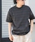 FORK&SPOON　プレーティングボーダーショートスリーブTシャツ