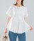 タフタドッキングティアードTEEブラウス