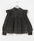 GANNI　GARMENT DYED FRILL BLOUSE