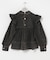 GANNI　GARMENT DYED FRILL BLOUSE