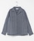 スラブストライプオープンカラーシャツ