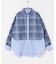 シアーチェックレイヤードシャツ