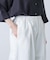 ホワイトデニムワイドパンツ