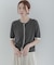 クールミスト配色クルーネックカーディガン